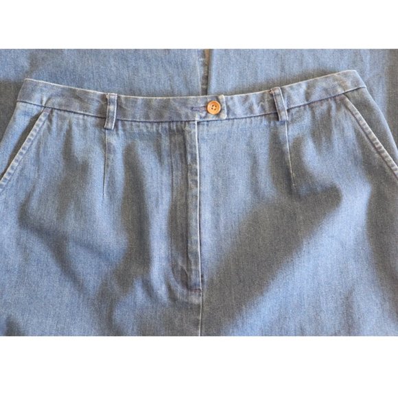 Talbots Skirt Womens Size 12 Blue Maxi Long Denim - Picture 3 of 4